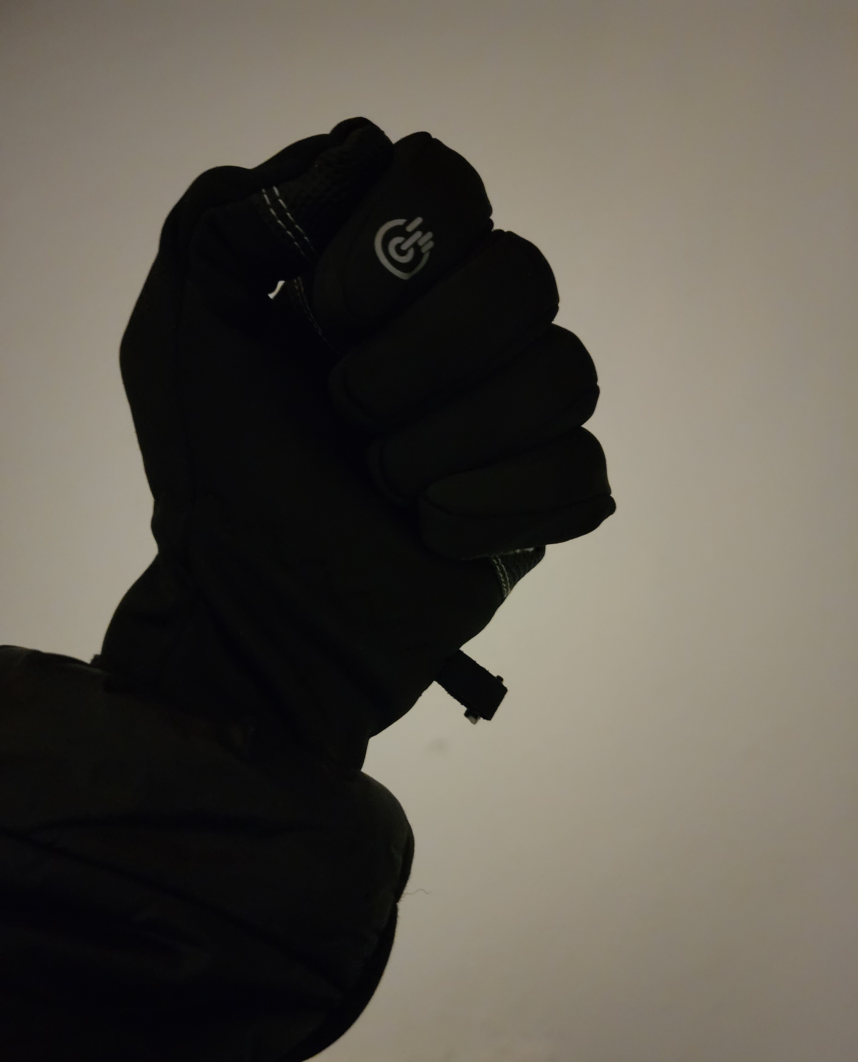 Black Winter Glove — Fist View