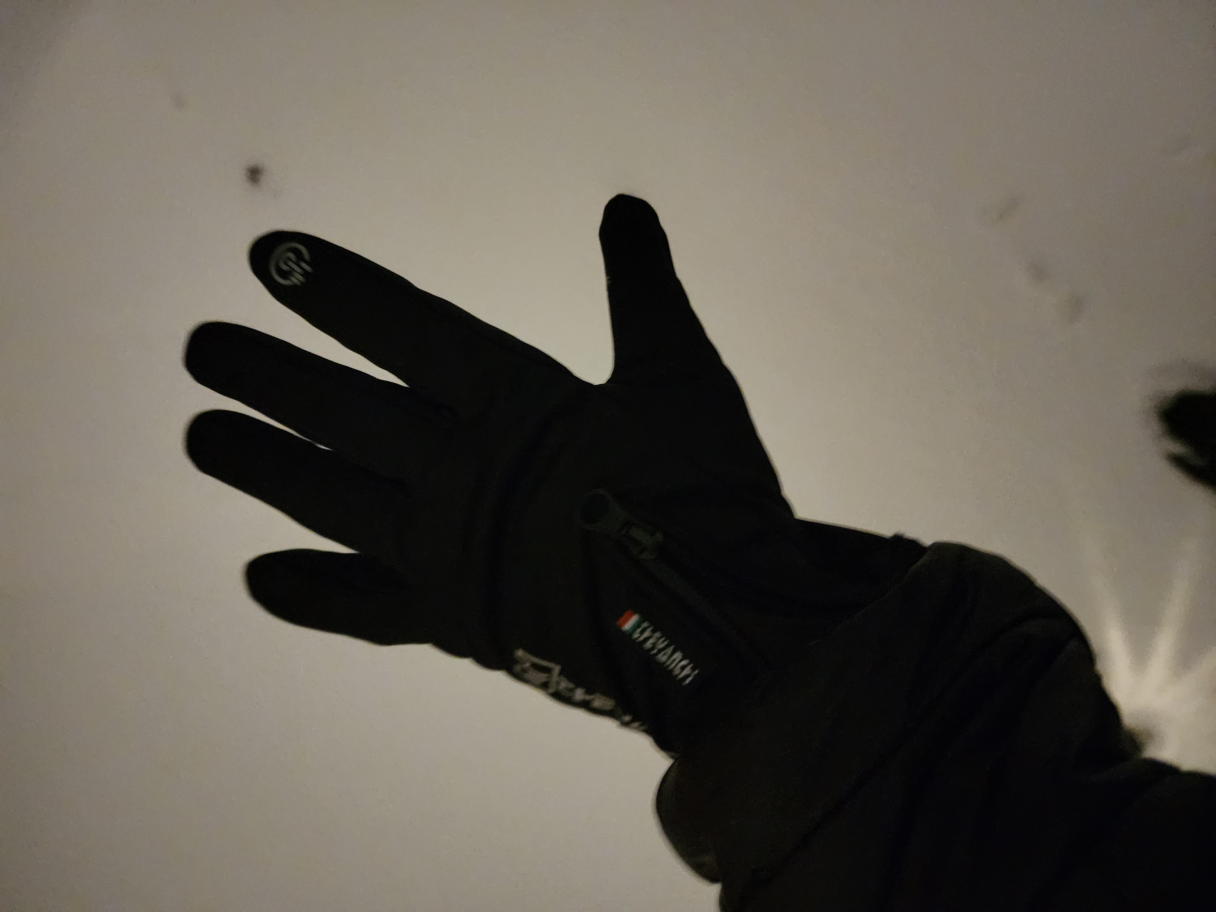 Black Glove — Open Hand View